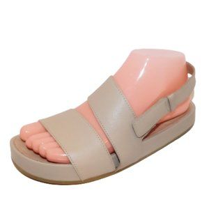 Eileen Fisher Curve Sandals Light Honey Leather New